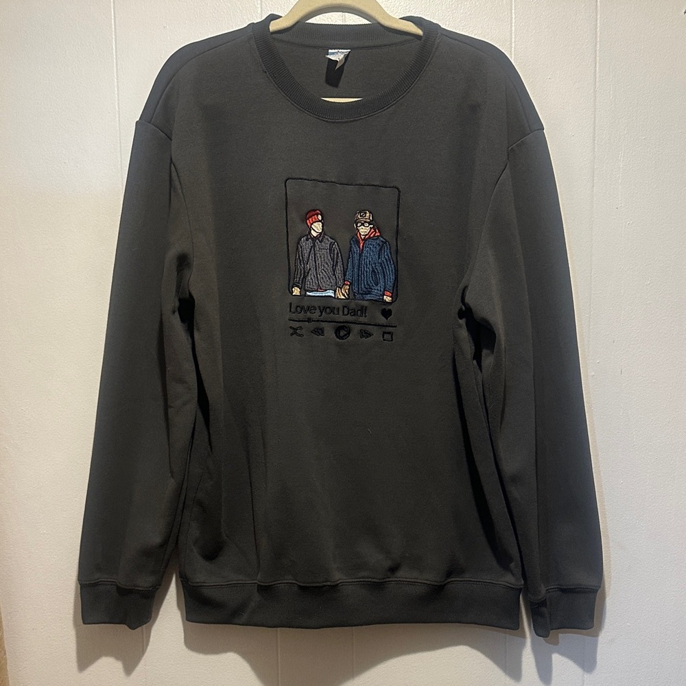 I Love You Dad vintage cotton sweatshirt xl 
Embroidered‎